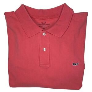 Vineyard Vines Men’s Classic Fit 100% Cotton Pink Polo Shirt M-069 Sz XL